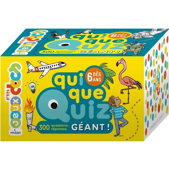 3/$55❤️Qui Que Quiz Géant! French kids card game Éditions Milan Pascal Prévot - Picture 1 of 10
